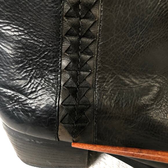 Clarks Maypearl Fawn Fashion Leather Ankle Boot Women’s Size 7 Western Moto Boho - Picture 13 of 15